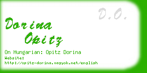 dorina opitz business card